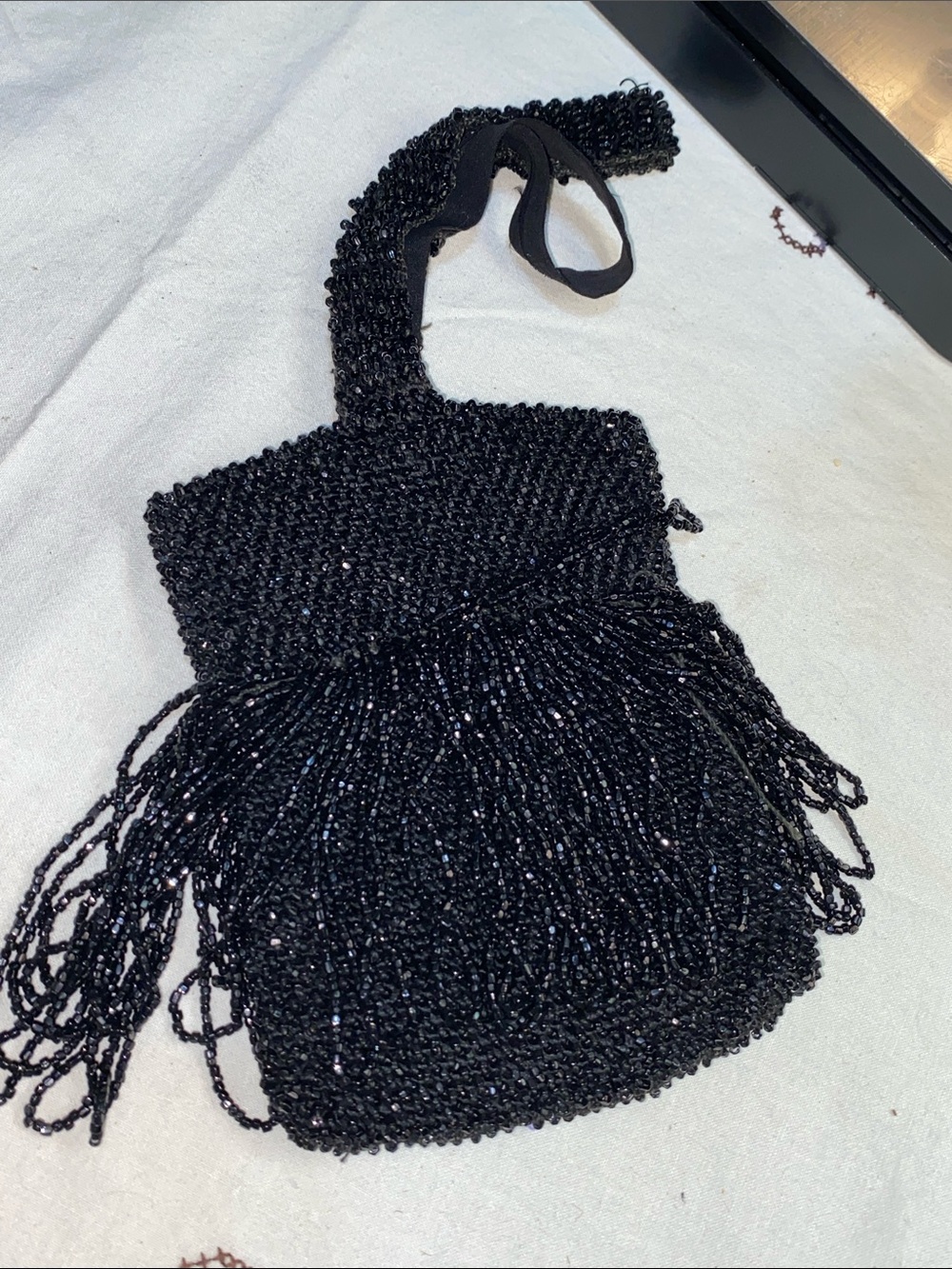 Vintage iridescent beads flapper bag